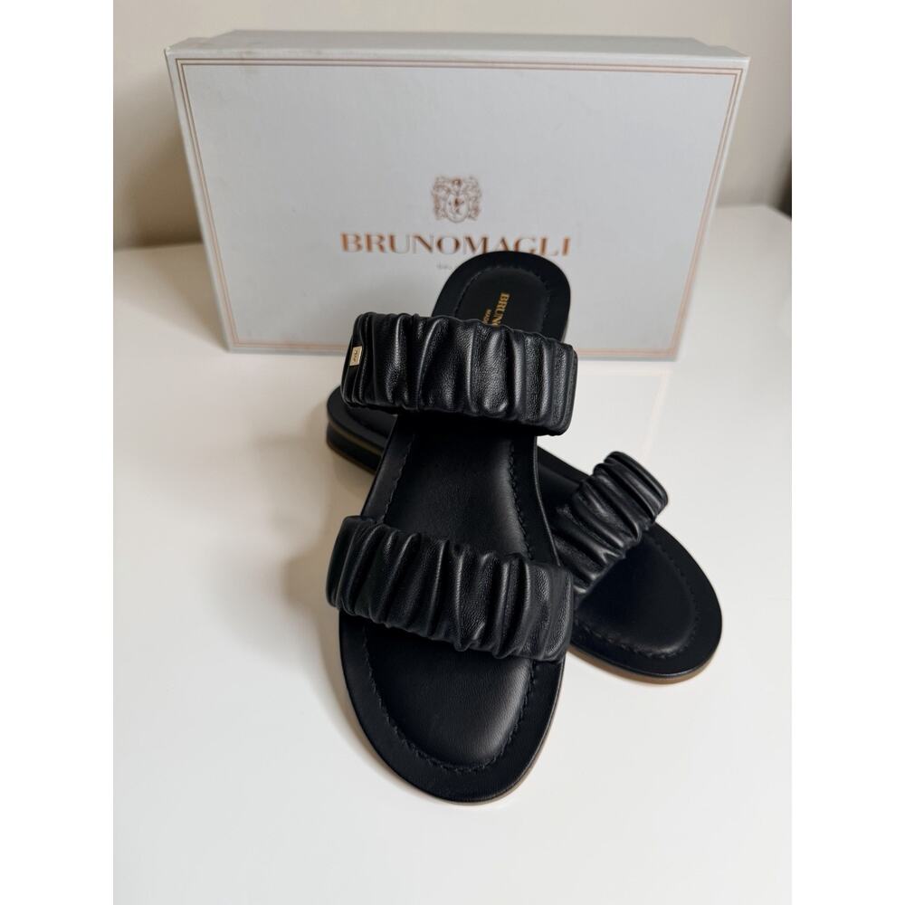 Bruno Magli Isotta Slide Sandal Women's Leather Size 7 black New
